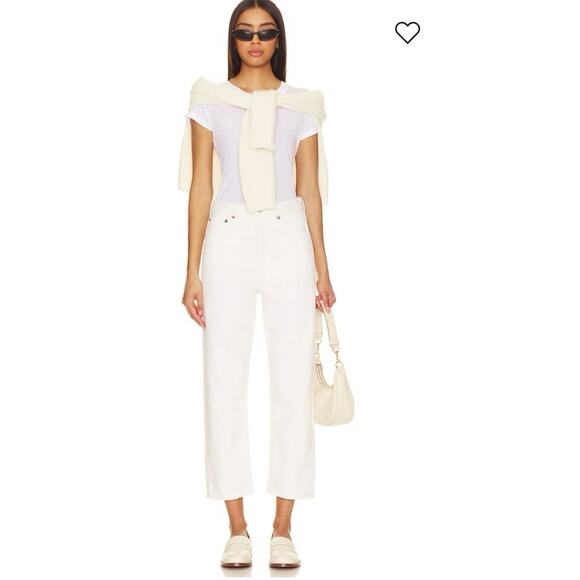 Agolde 90'S CROP MID RISE STRAIGHT
IN FORTUNE COOKIE Women’s size 27 0317 - Picture 2 of 9